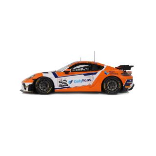 PORSCHE 718 CAYMAN GT4 RS CLUBSPORT E. HEYERDAHL / N. MALOY GT4 EUROPEAN SERIES 2024 OttO mobile 1:18 Resinemodell (Türen, Motorhaube... nicht zu öffnen!)